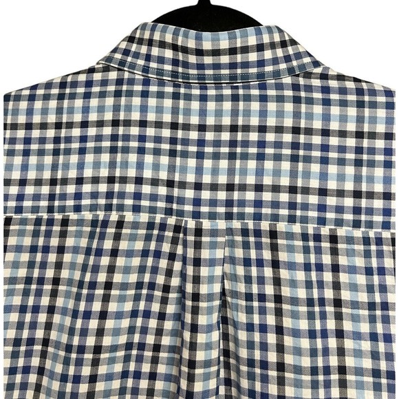 Peter Millar Blue Plaid Button Down Shirt Men's Size Large - Picture 4 of 8